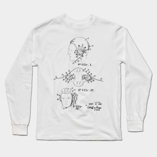 Ear Guard for Water Polo Vintage Patent Hand Drawing Long Sleeve T-Shirt